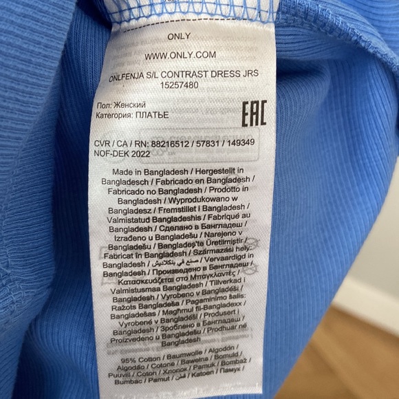 [Brand New] ONLY Women’s Contrast Mini Dress / Size S / Ultramarine blue - Picture 5 of 5